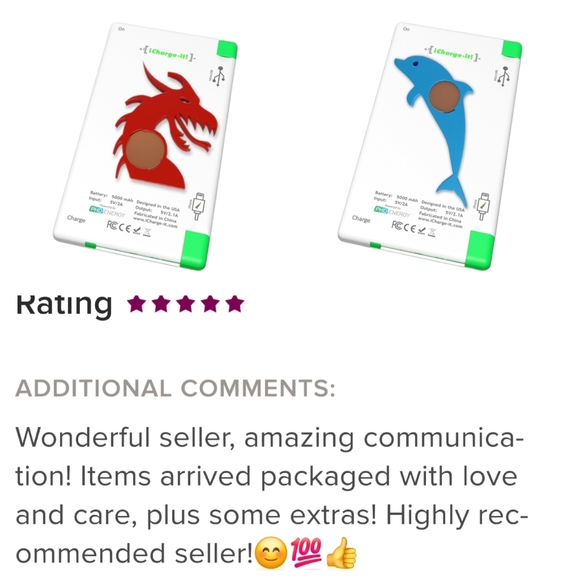 Power Bank With Heart Charm iPhone Android Cell Phone Tablet - Picture 3 of 17